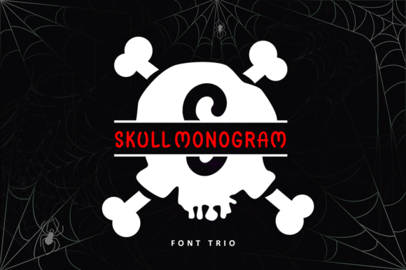 Skull Monogram Font