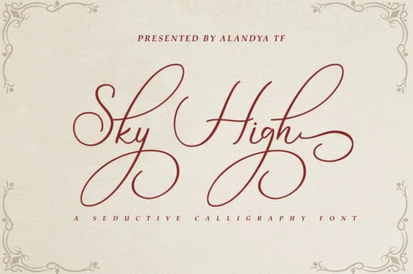 Sky High Script Font