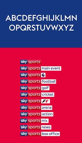 Sky Sports rebrand custom fonts