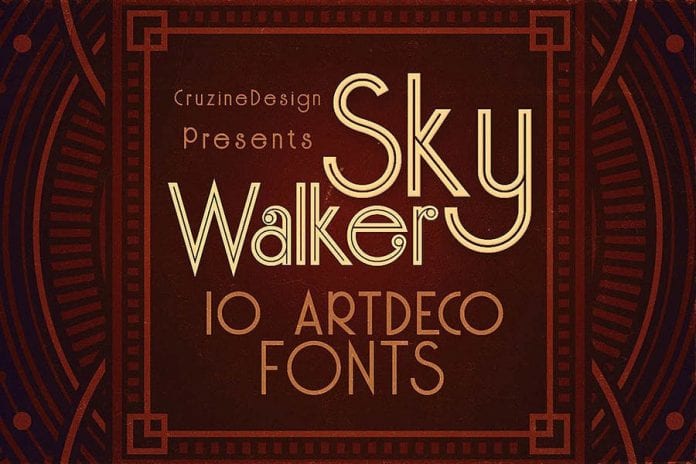 Skywalker ArtDeco Typeface Font