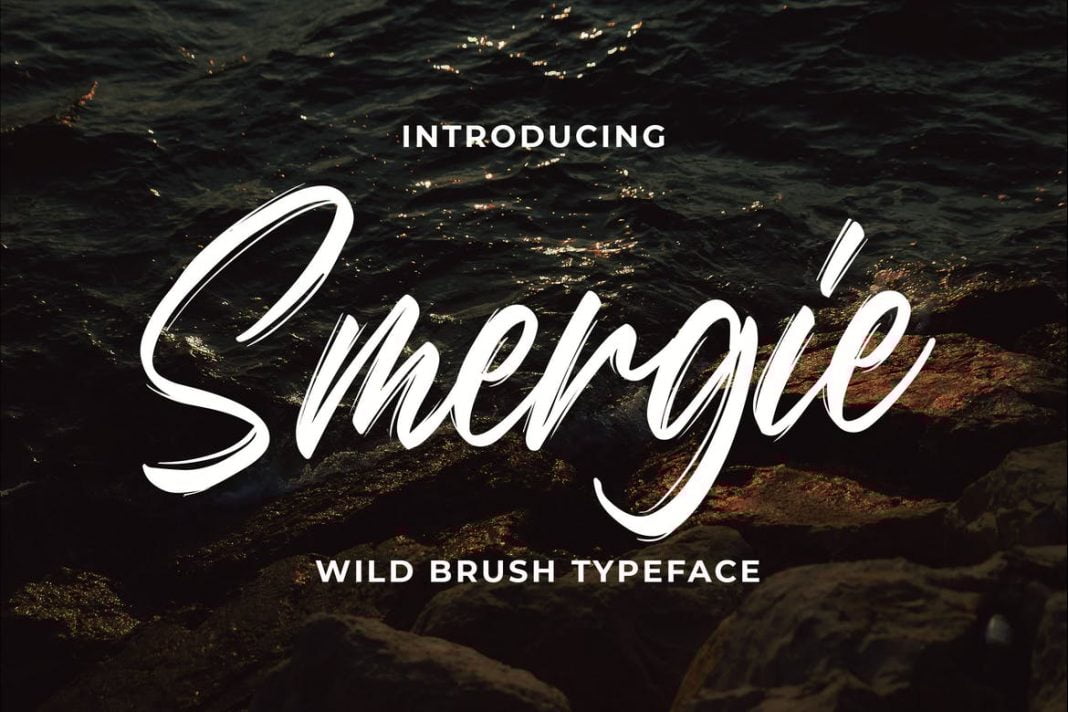 Smergie - Wild Brush Typeface Font