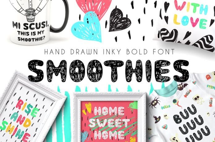 Smoothie – Hand Drawn Inky Font