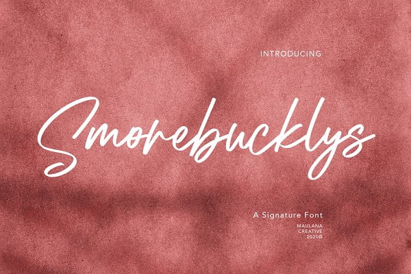 Smorebucklys Signature Font