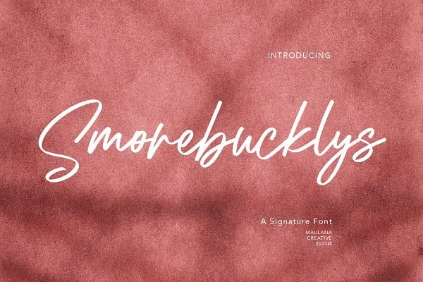 Smorebucklys Signature Font