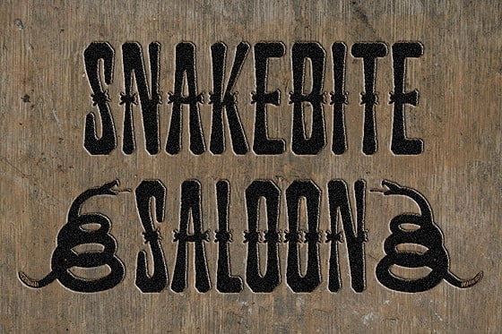 Snakebite Saloon Font