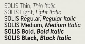 Solis - AccuWeather Corporate Typeface