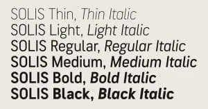 Solis - AccuWeather Corporate Typeface