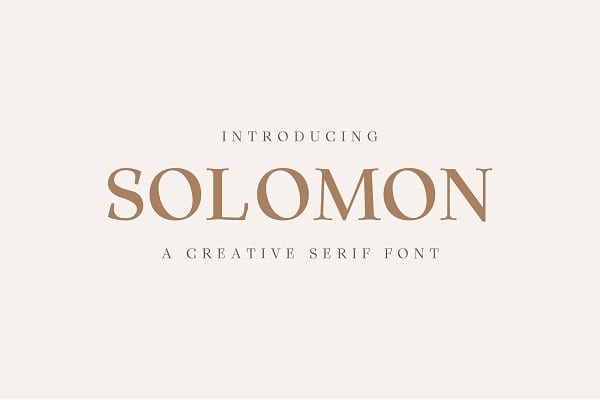 Solomon Serif Font