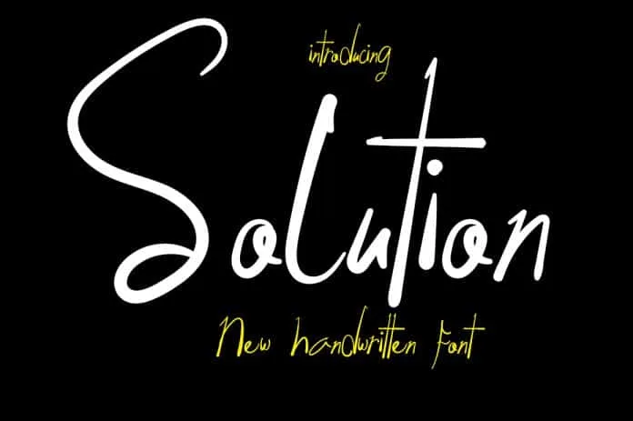 Solution Script Font