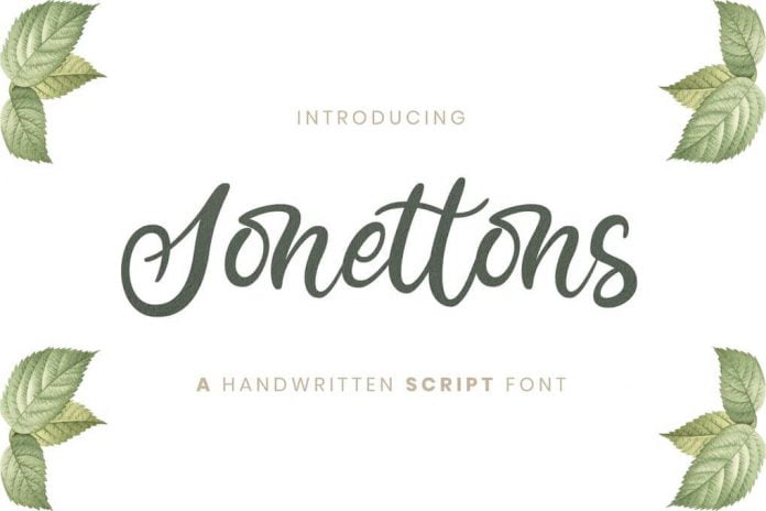 Sonettons Handwritten Script