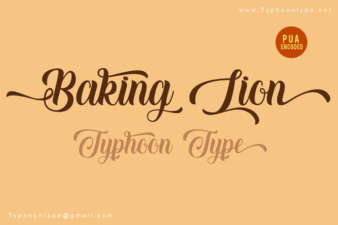 Baking Lion font
