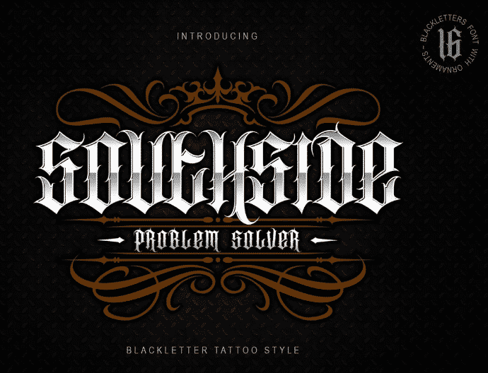 Sout Side Tatto Font