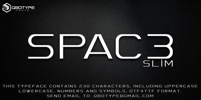 Spac3 Slim Font