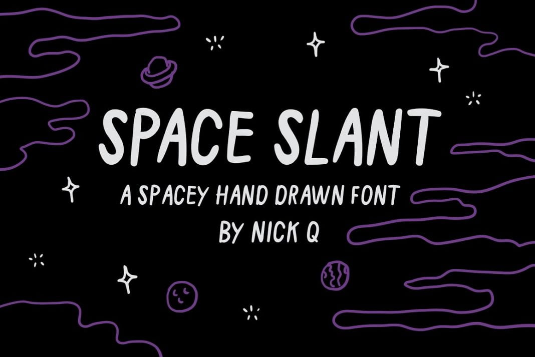 Space Slant Hand Drawn Font
