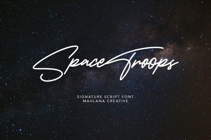 Spacetroops Signature Font