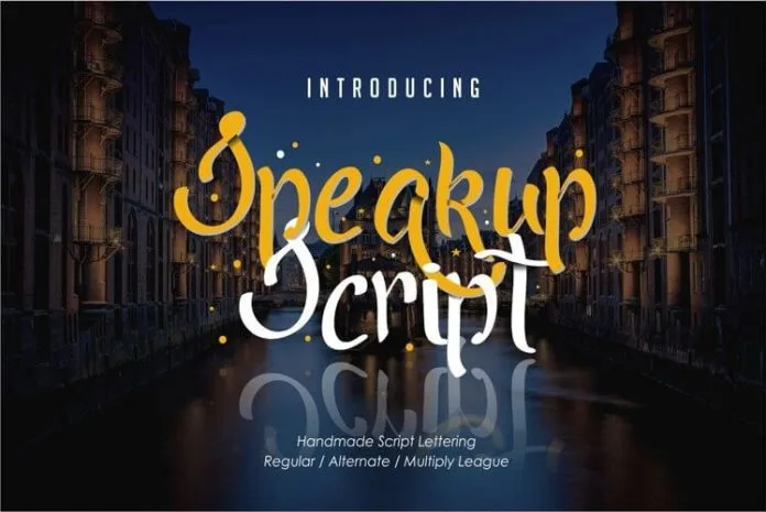 Speakup Script Font