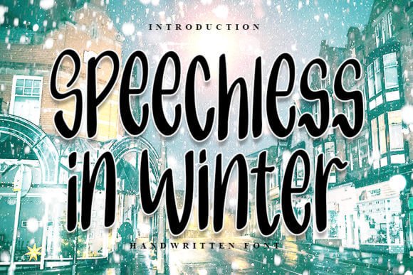 Speechless in Winter Font