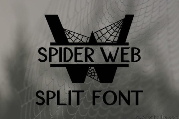Spider Web Split Font