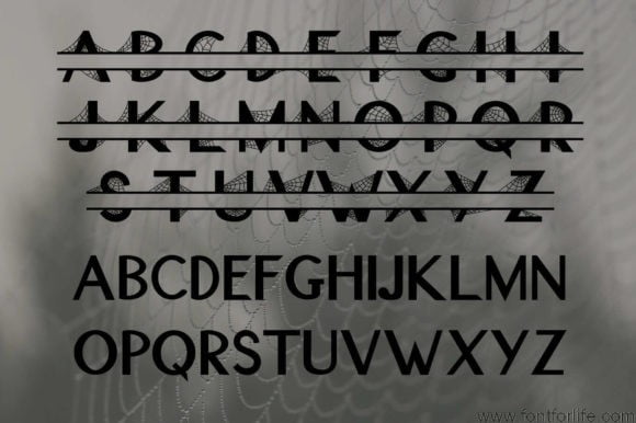 Spider Web Split Font
