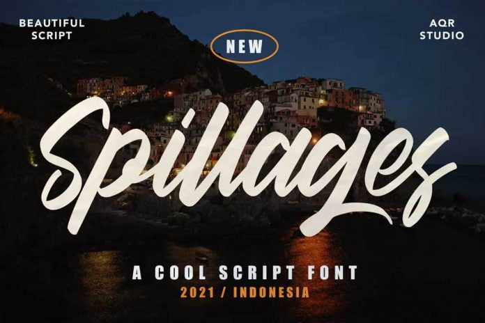Spillages - Cool Script Font