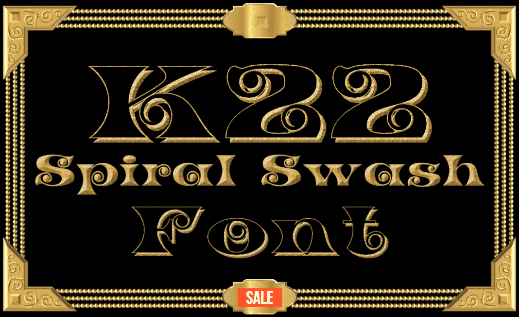 K22 Spiral Swash Font