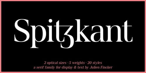 Spitzkant Head and Text Font