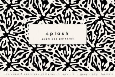 Splash Seamless Patterns Set