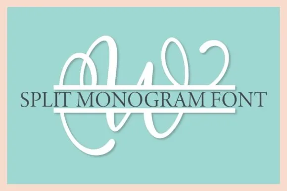 Split Monogram Font