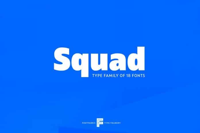 Squad font Cyrillic Font