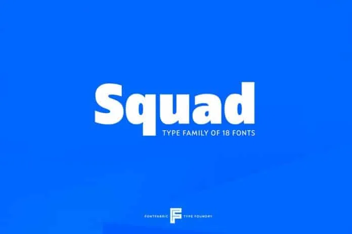 Squad font Cyrillic Font