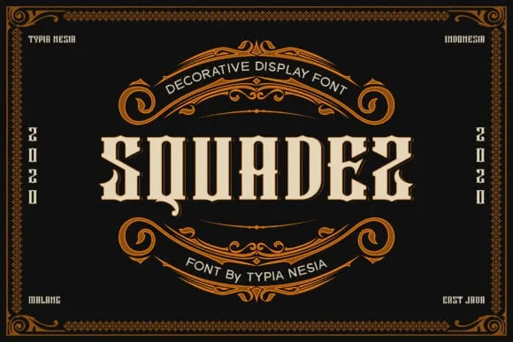Squadez Display Font