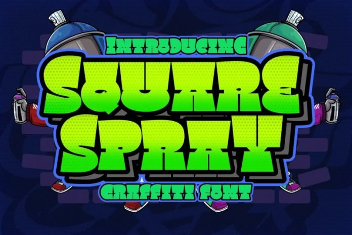 Square Spray Graffiti Font