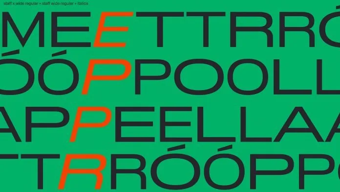 Staff Wide & X Wide Font