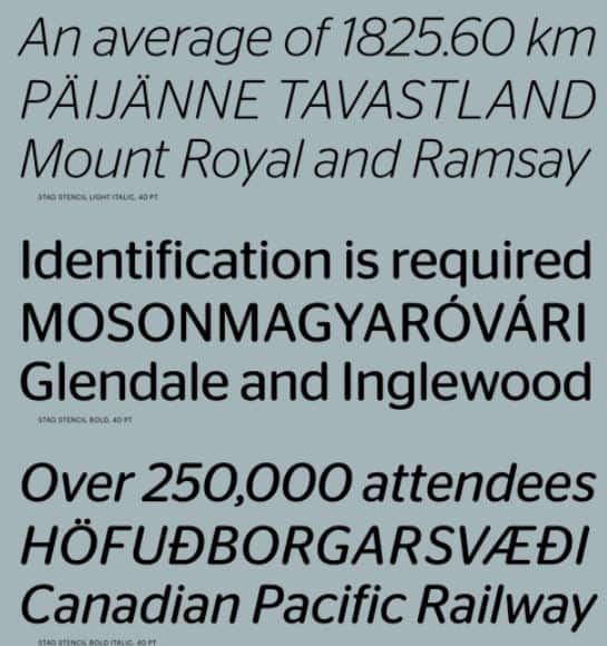 Stag sans family Font