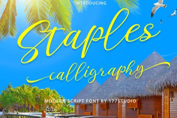Staples Calligraphy Font