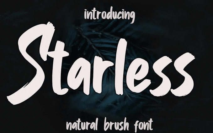 Starless Brush Font