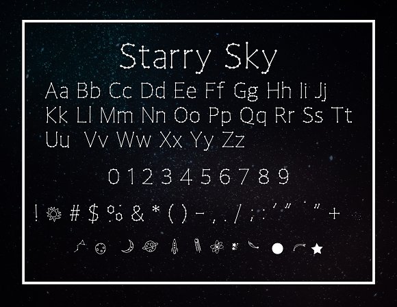 Starry Sky Font