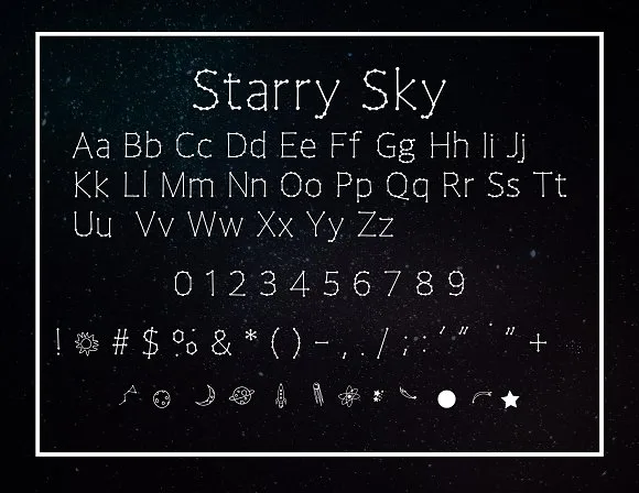 Starry Sky Font