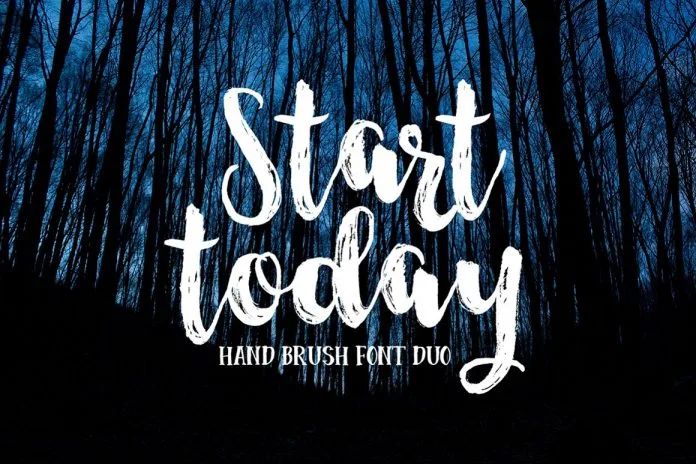 Start Today Brush Font Start Today Brush Font