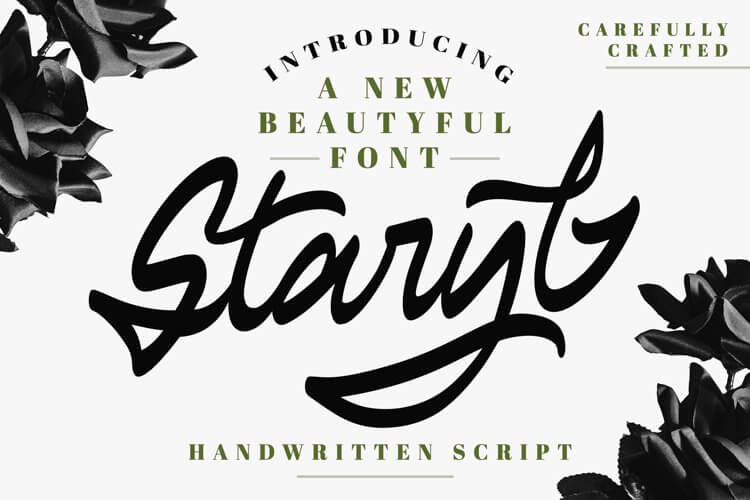 Staryl Handwritten Script Font