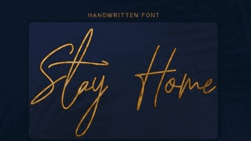 Stay Home - Modern Hand Lettering Font