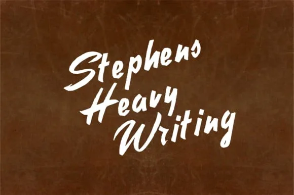 Stephens Heavy Writing Font