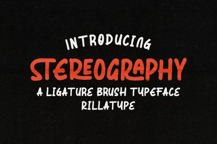 Stereography - Ligature Brush Typeface Font