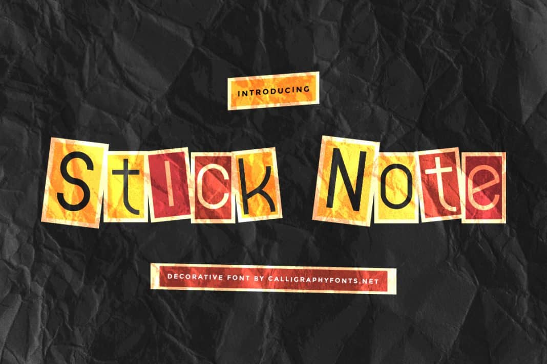 Stick Note Font