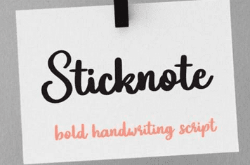Sticknote Font
