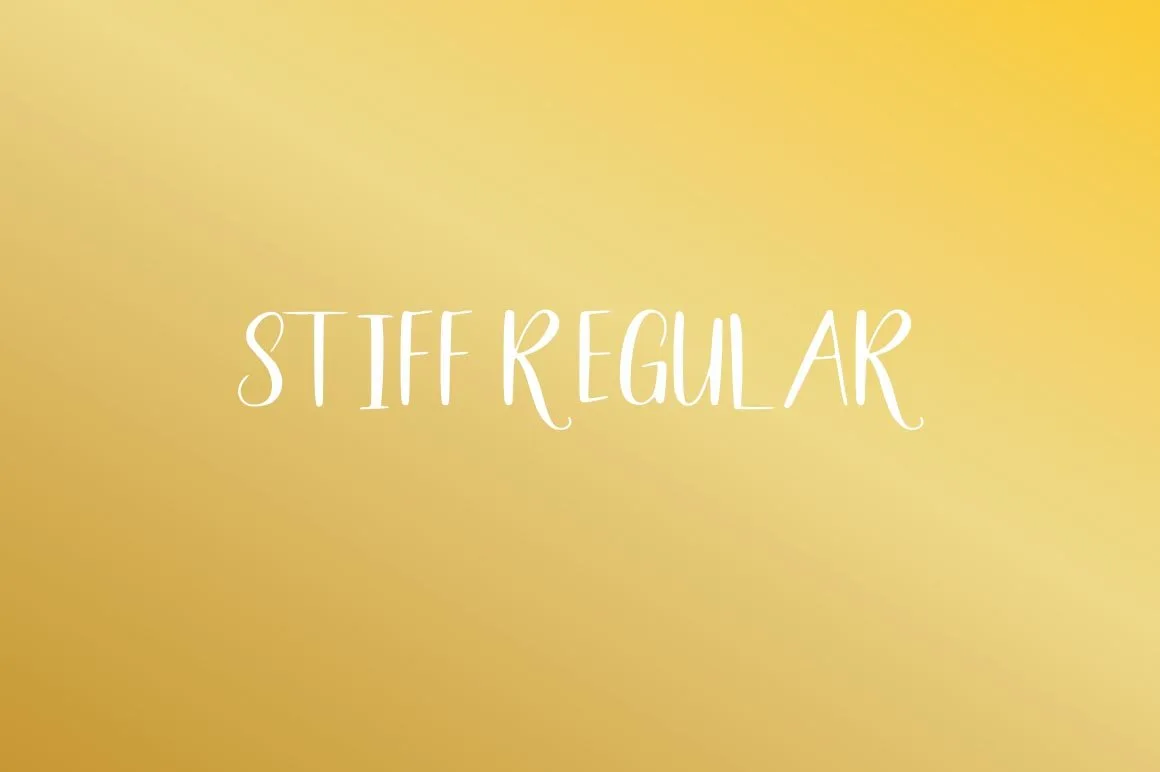 Stiff Regular Font 