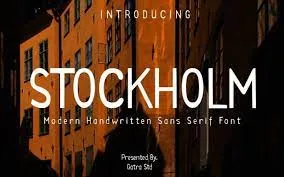 Stockhlom - Modern Handwritten Sans Serif Font