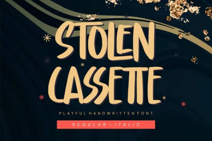 Stolen Cassette - Playful Display Font