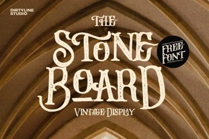 Stone Board - Vintage Display Font