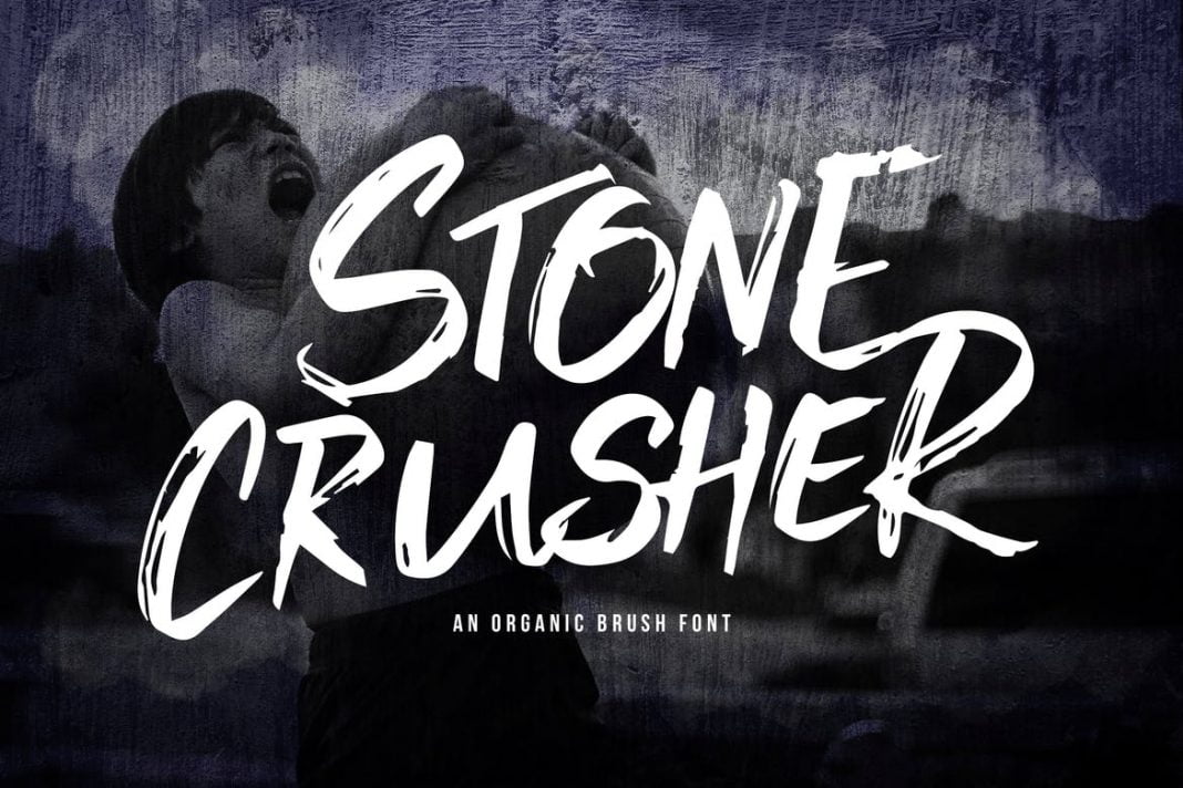Stone Crusher - Brush Display Font